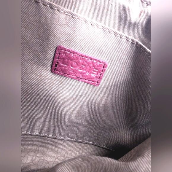 LODIS Crossbody Emily Italian Leather Convertible Chain Strap Red Wine - Picture 5 of 7